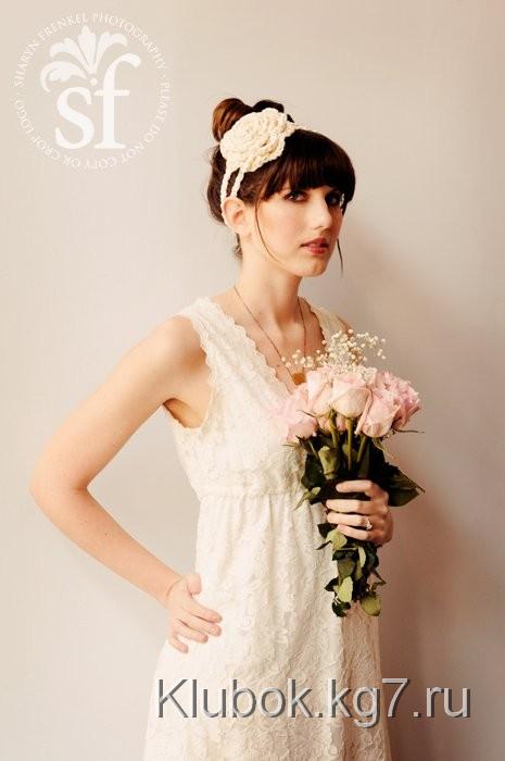 Лейла Роуз головная повязка в Искра крем и золото