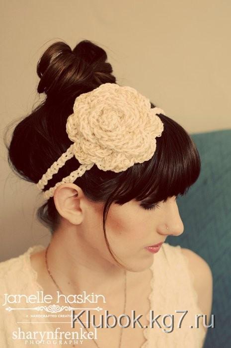 Лейла Роуз головная повязка в Искра крем и золото