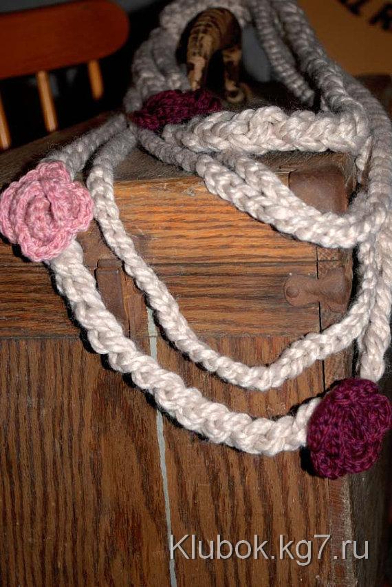 April Flowers ожерелье в белье с Мерло и розовый