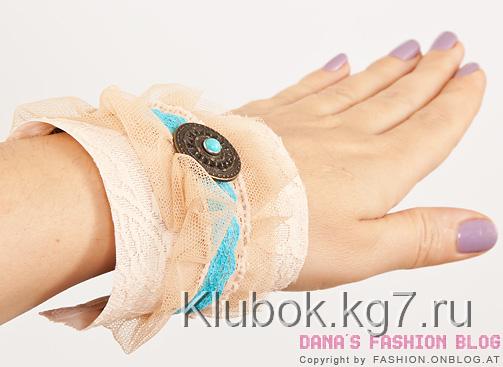 DIY Учебник браслет с кружева и тюль