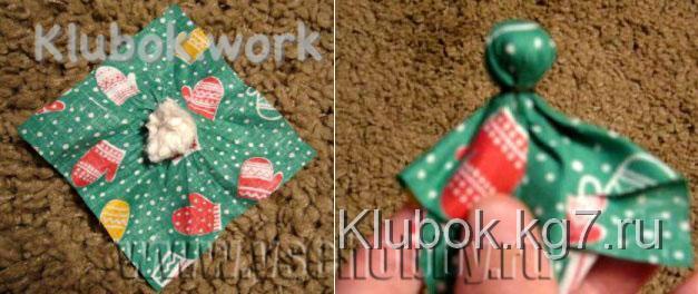 изготовление груди куклы-оберега из ткани своими руками