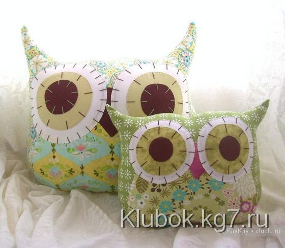 Игрушки-подушки. Совы