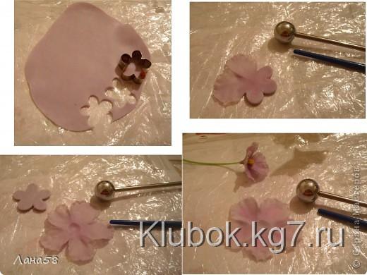  Мастер-класс Лепка: фиалки  мини МК Фарфор холодный Дебют. Фото 5