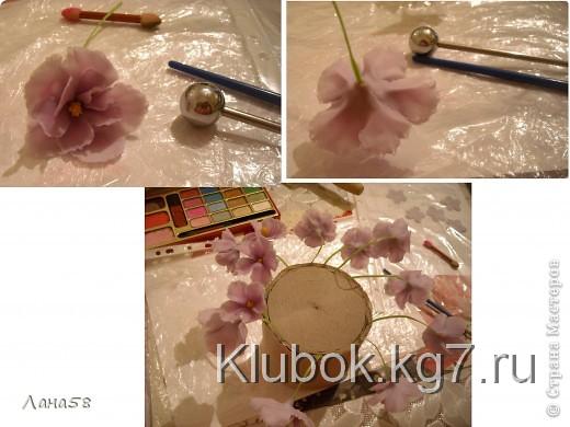  Мастер-класс Лепка: фиалки  мини МК Фарфор холодный Дебют. Фото 7