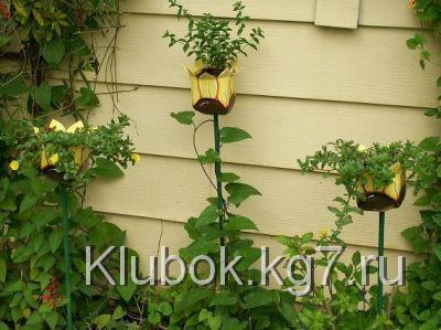 Поделки для сада из бутылок