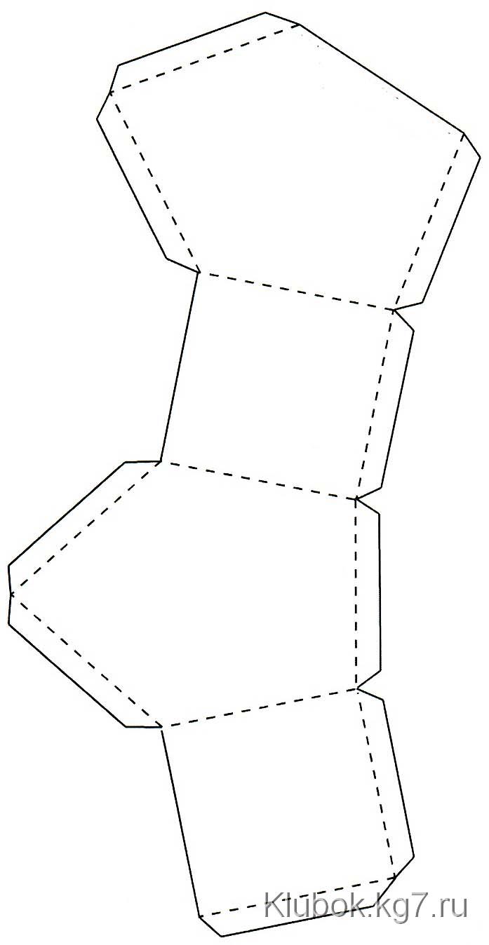 Выкройка бумажного домика Выкройка бумажного домика