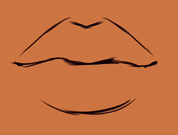 как нарисовать губы