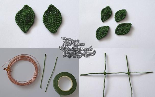 Красивые объемные розы крючком