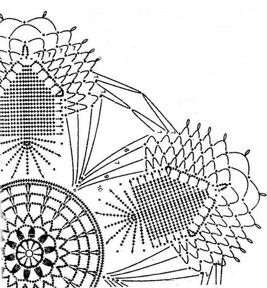 Вязание крючком салфетки Вязание крючком салфетки: гуси- лебеди.