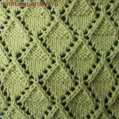 Узор для вязания спицами Китайские фонарики