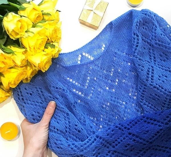 . Ажурное платье по шетландским мотивам