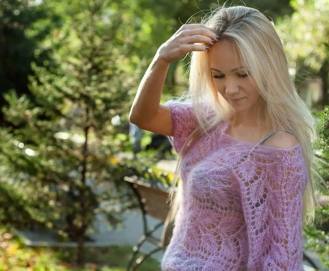 Воздушная блуза из кид мохера 17