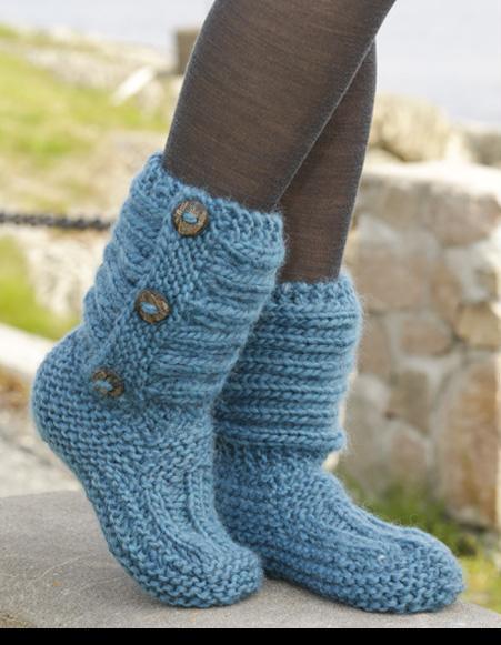 One Step Ahead / DROPS 158-47 - Knitted DROPS slippers in garter st with rib in Andes.