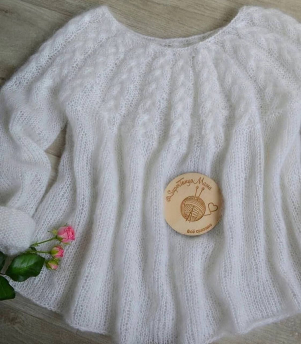 Блуза из soft dream, вяжем спицами