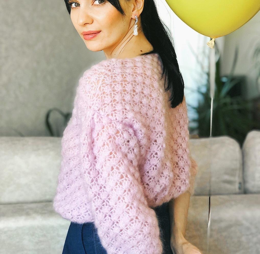 Джемпер крючком Нимфея