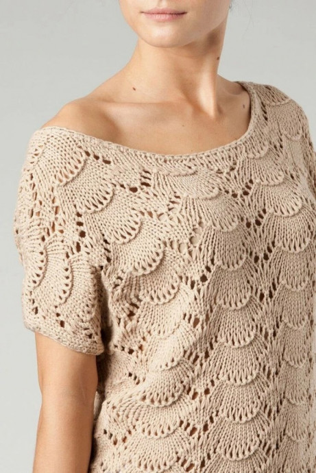 Ажурная футболка спицами — летний must-have, созданный своими руками Ажурная футболка спицами — летний must-have, созданный своими руками