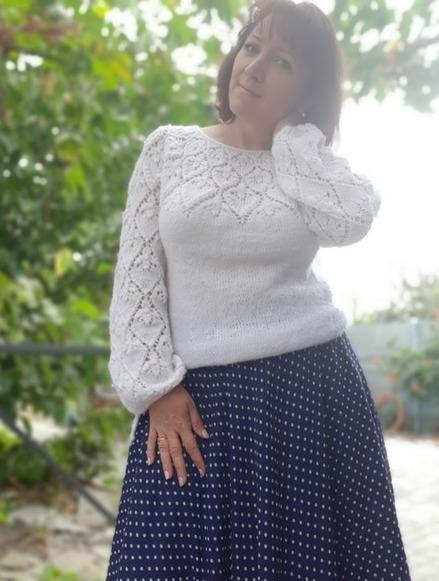 Джемпер "Нежность" в белом