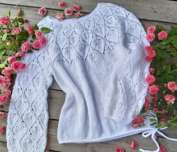 Джемпер "Нежность" в белом