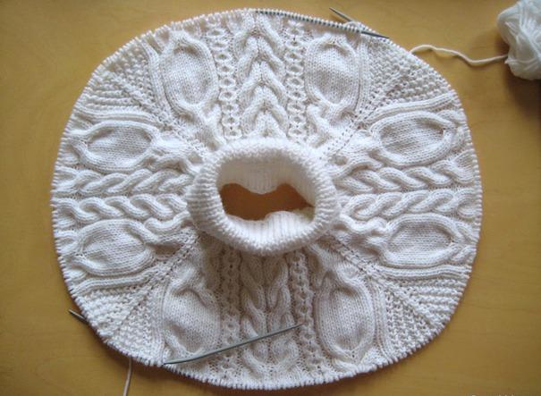 Я влюбилась этот белоснежный пуловер с мехом. Вязать сложно, удержаться не возможно