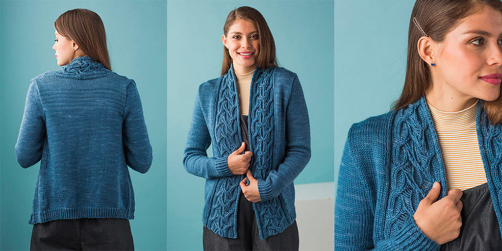 Женский вязаный жакет