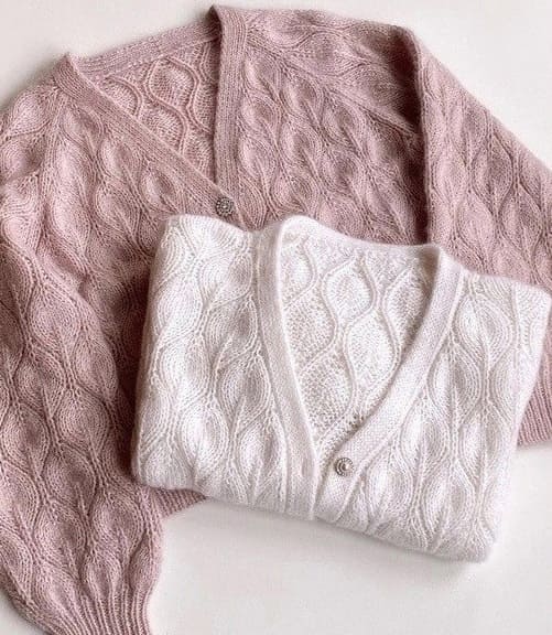 Французский жакет листьями с В-вырезом