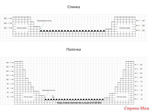 Пуловер ”Водяной знак”. Спицы.