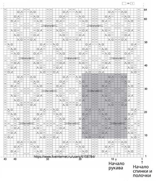 Пуловер ”Водяной знак”. Спицы.