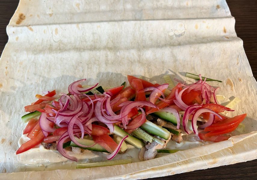 Добавила овощи