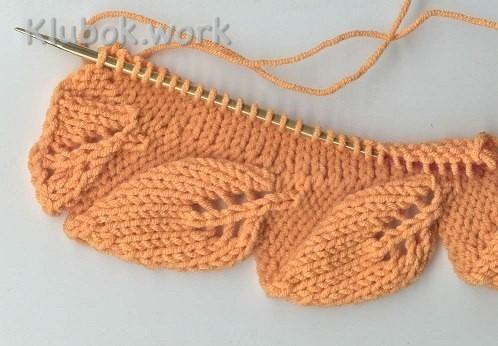 Кайма листьями. МК от Ольги.