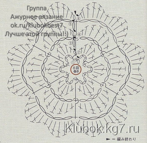 Ирландское кружево. Букетик цветов крючком (1) (576x560, 656Kb)