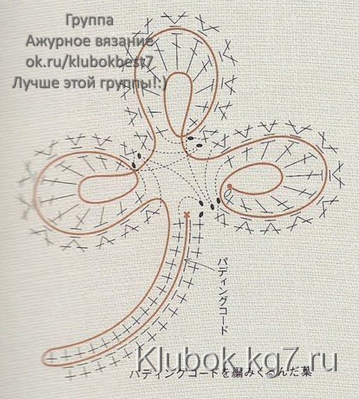 Ирландское кружево. Букетик цветов крючком (4) (518x576, 583Kb)