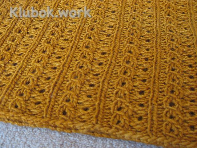 Узор Шарф-снуд спицами