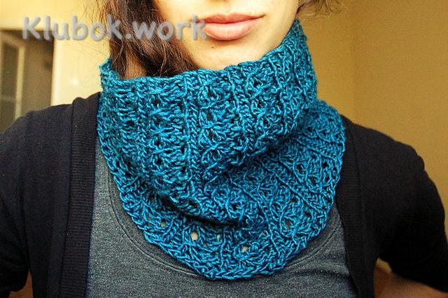 Шарф-снуд в один оборот Шарф-снуд спицами