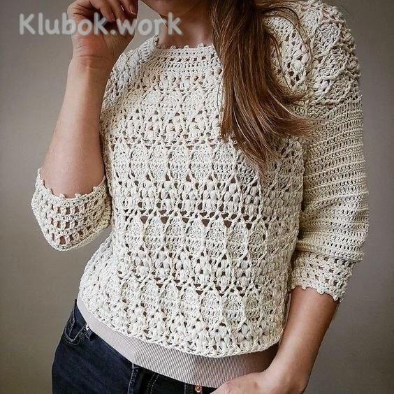 Узор для кофты крючком