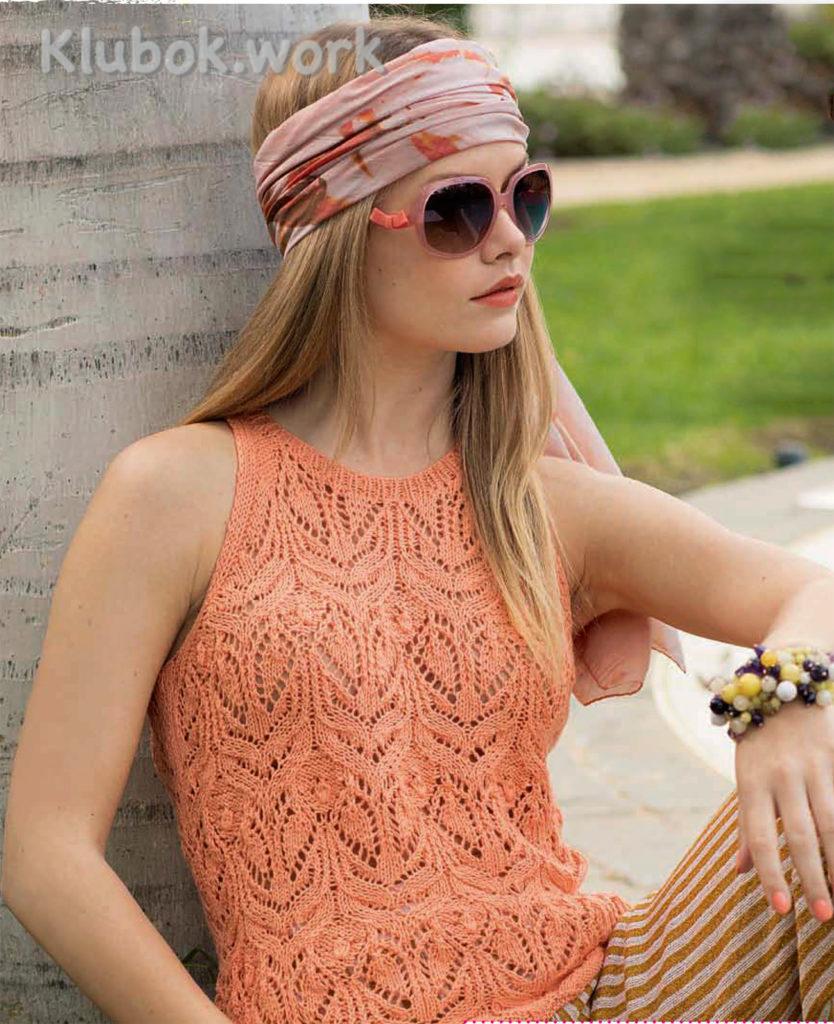 Ажурный топ спицами