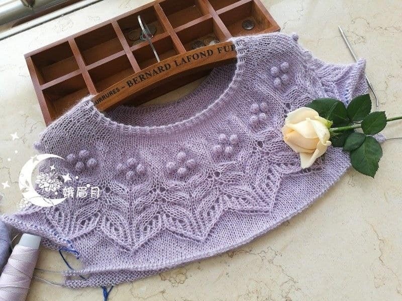 Схема кокетки спицами Схема кокетки спицами