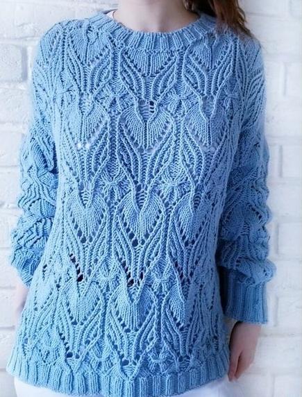 Изящный джемпер японским ажуром от Хитоми Шида Изящный джемпер японским ажуром от Хитоми Шида