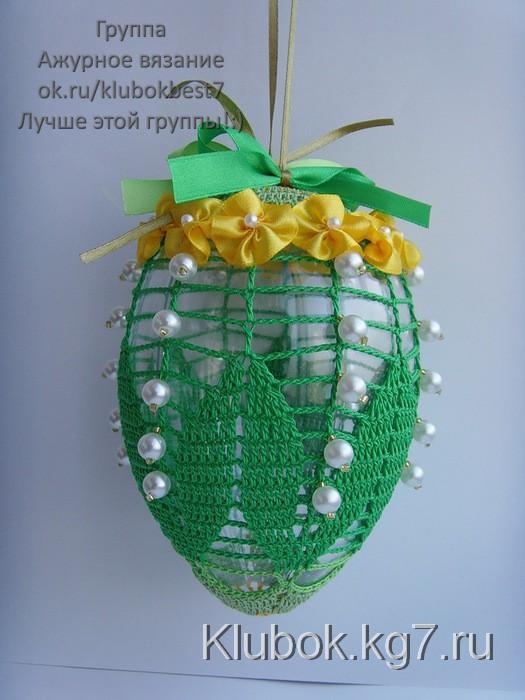 Вязаные Пасхальные яйца для декора со схемами и идеи из Сети