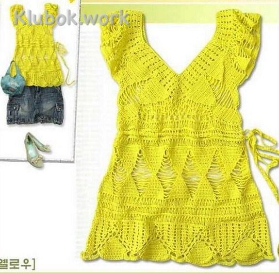 Летняя ажурная туника Летняя ажурная туника