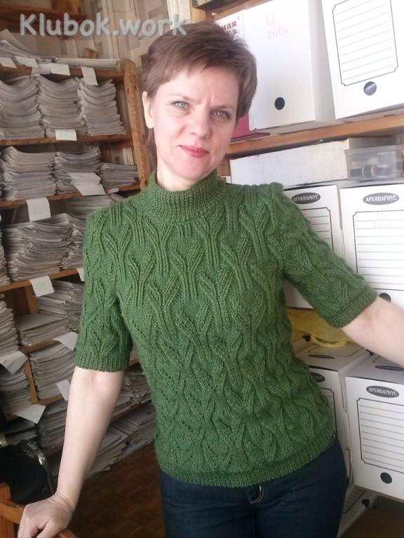Кофточка с ажурным узором.  Мастер Ирина Б. Кофточка с ажурным узором.  Мастер Ирина Б.