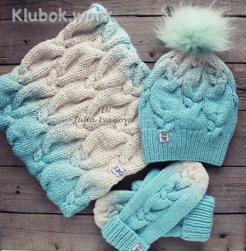 Узор для шапочки и снуда Узор для шапочки и снуда