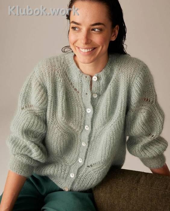 Легкий кардиган из мохера Легкий кардиган из мохера