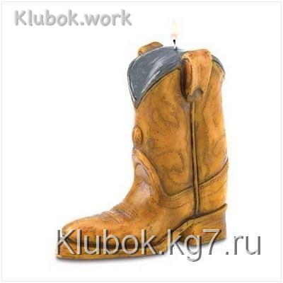 Свеча - ковбойский сапог.