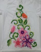 Цветочная композиция в технике ирландского кружева для декорирования одежды 