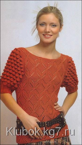 Терракотовый джемпер от Кати Грин