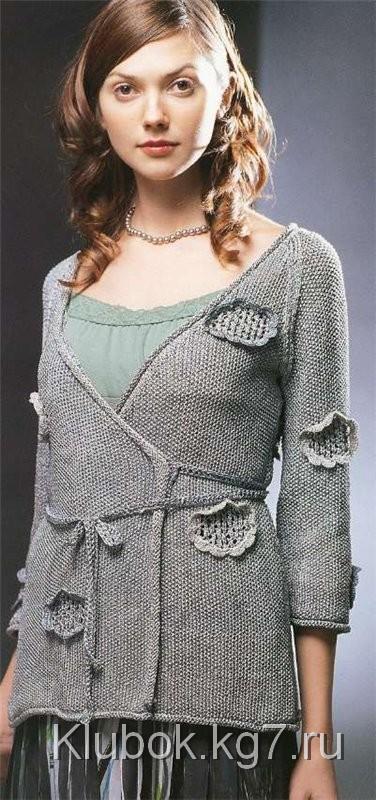 ЖАКЕТИК С ЗАПАХОМ СПИЦАМИ ЖАКЕТИК С ЗАПАХОМ СПИЦАМИ