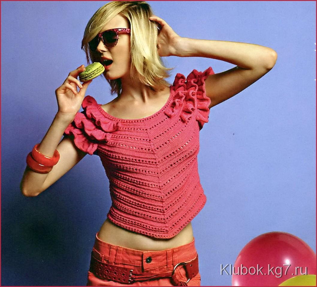 Изящный топик спицами