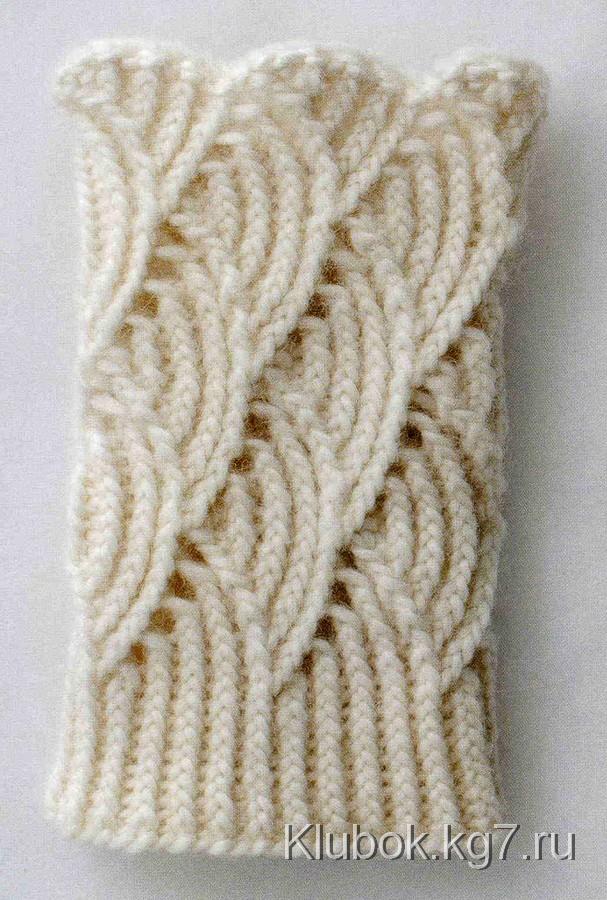 Митенки-напульсники ажурные спицами Митенки-напульсники ажурные спицами