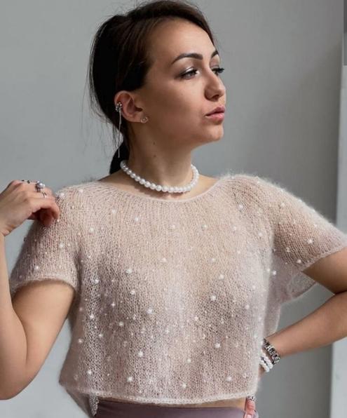 Блуза спицами Блуза спицами