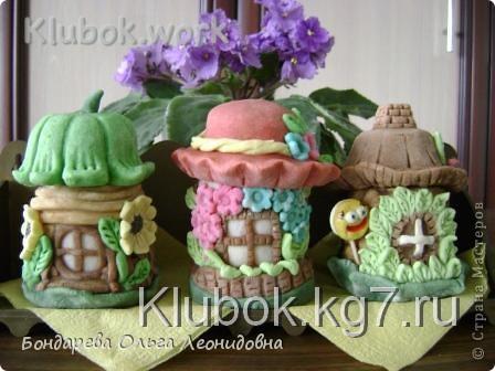Домики для специй из солёного теста Домики для специй из солёного теста